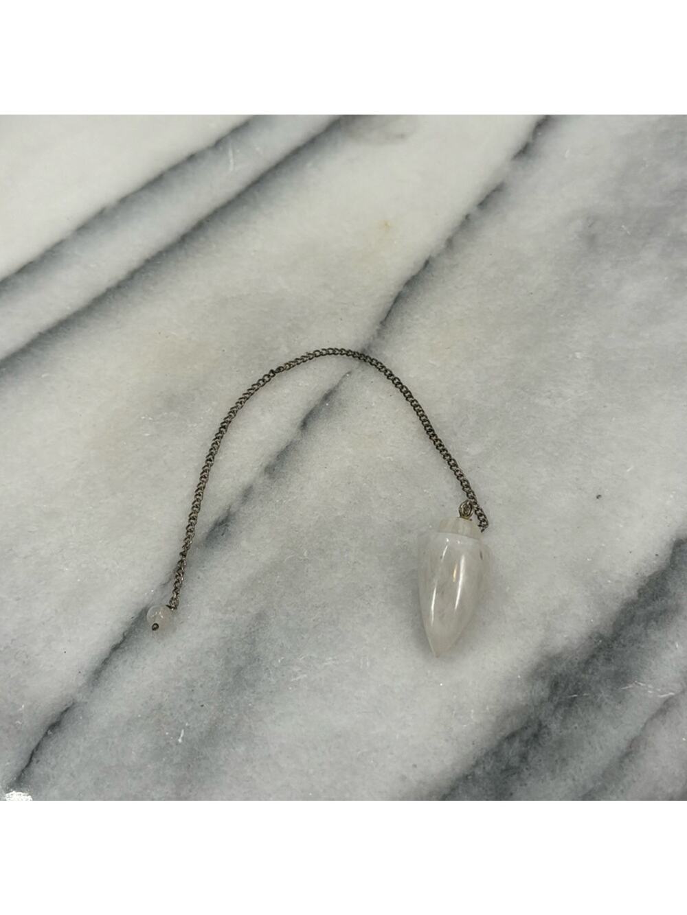 Milky quartz dowsing divination pendulum